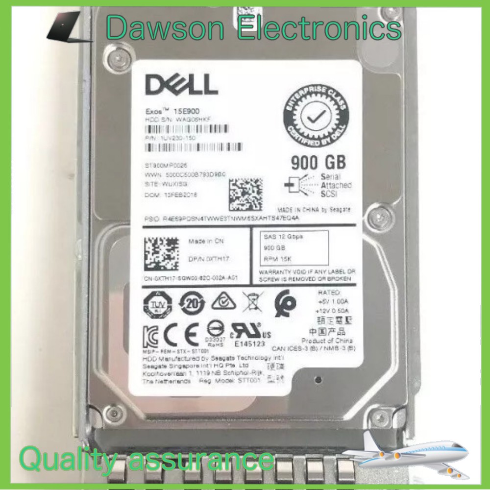 Dell XTH17 0XTH17 900GB 15K 2.5″ SAS 12Gbps HDD v6 ST900MP0026 14G 15G 16G KIT