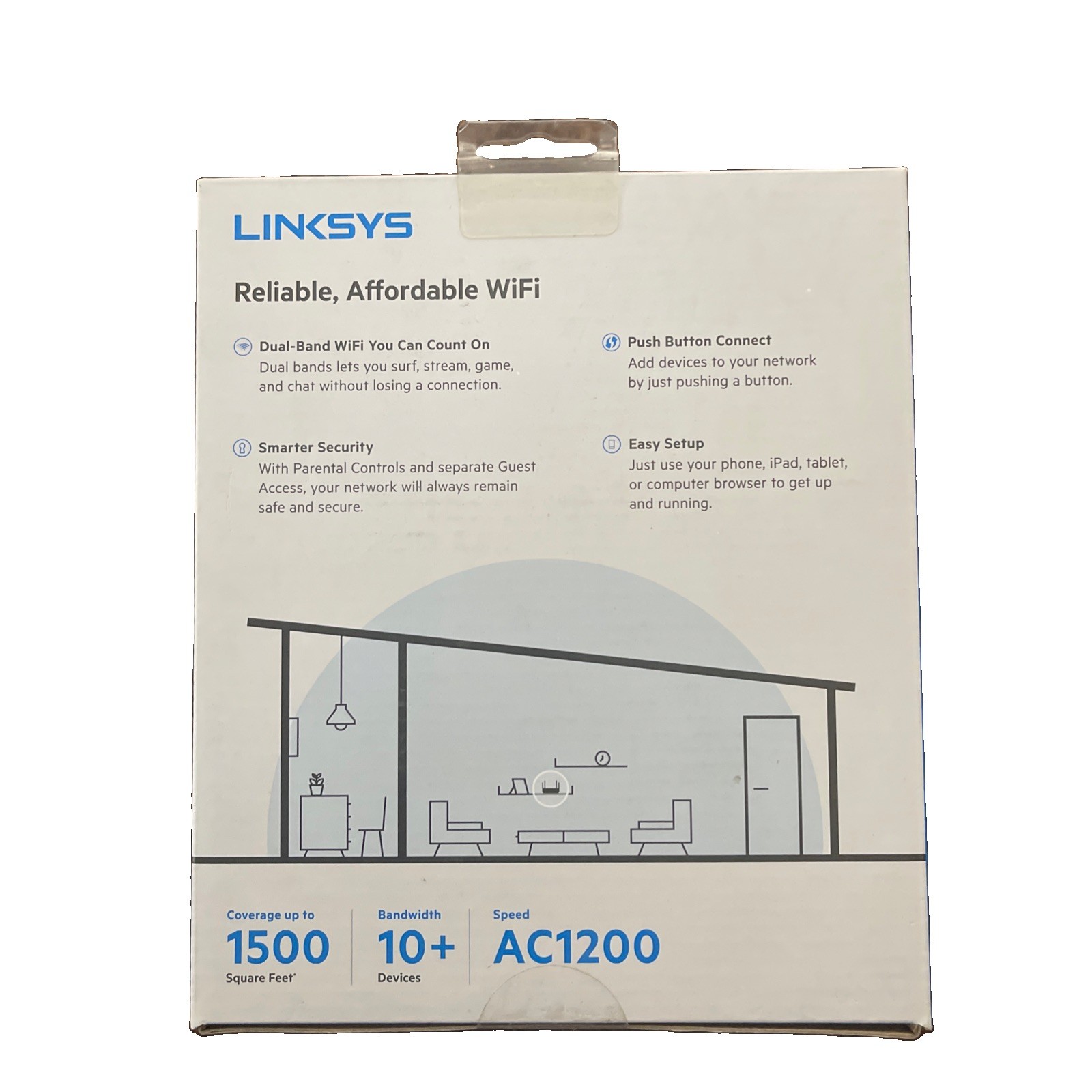 Linksys E5400 WiFi 5 Dual Band Router Speed AC1200 1.2 Gbps Up To 10 Devices New