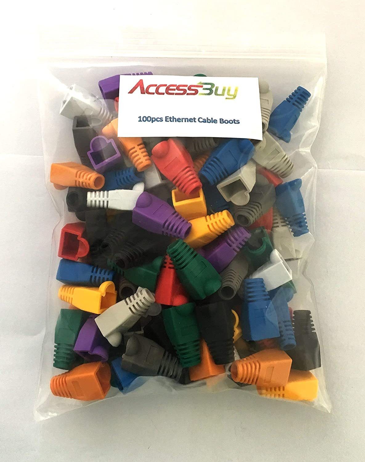 100 Pack RJ45 CAT6 CAT6E CAT5 CAT5E Ethernet Network Cable Strain Relief Boots C