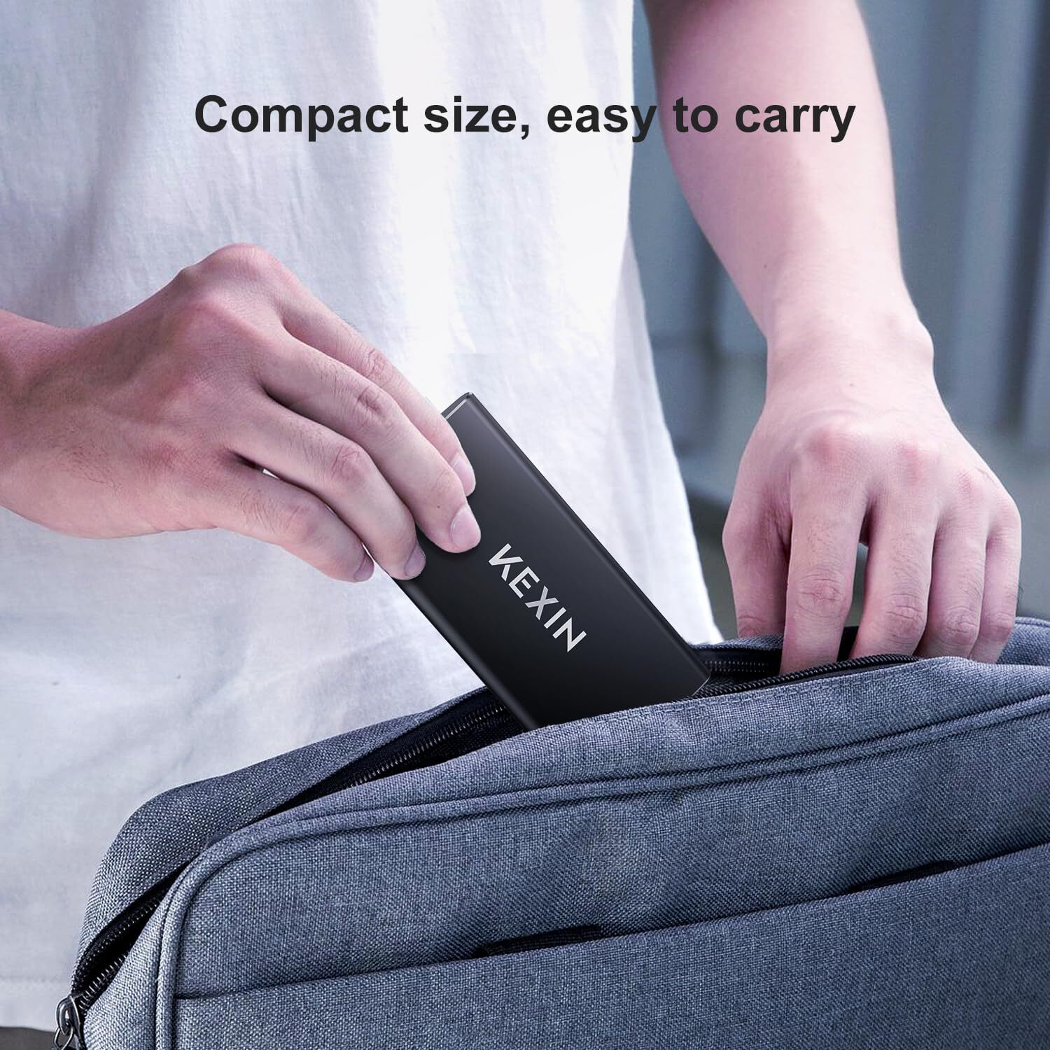 KEXIN External SSD USB-C Portable SSD USB 3.0 1TB Solid State Drive to 500MB/S