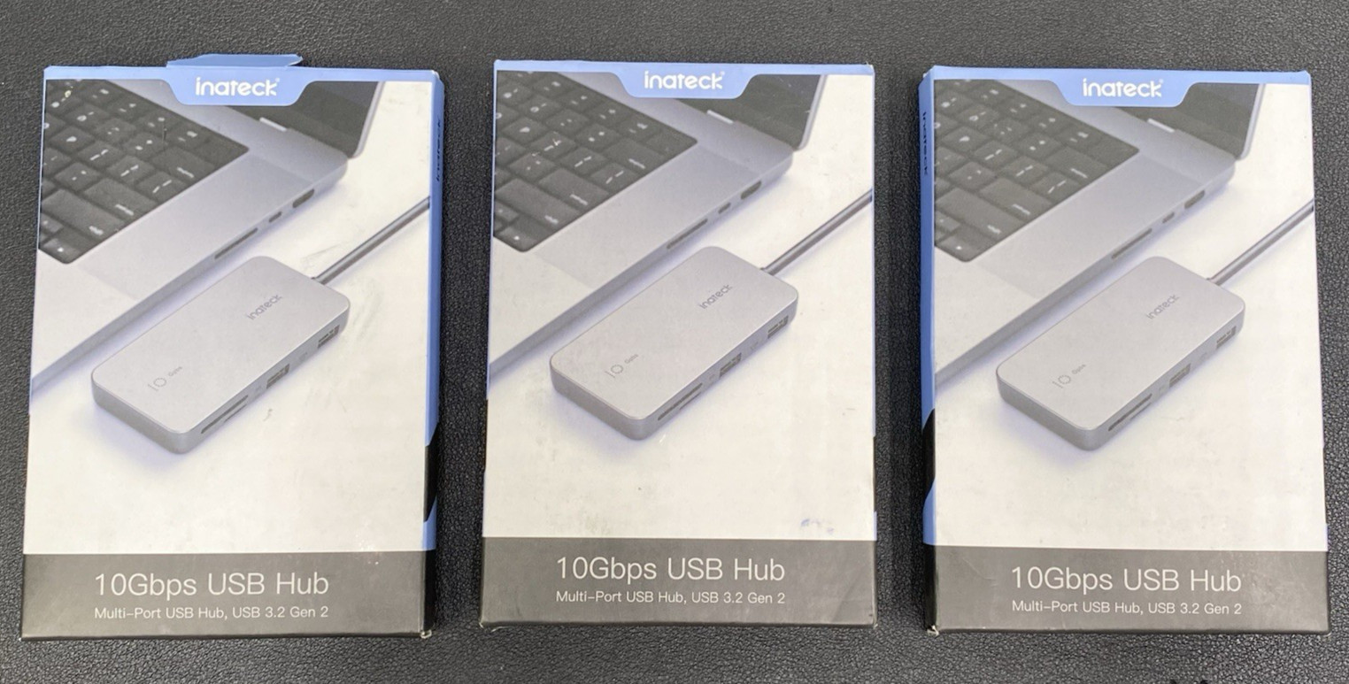 Lot of 3 USB C Hub 7 Ports USB 3.2 Gen 2 Type A ports HDMI PD SD/TF card slot