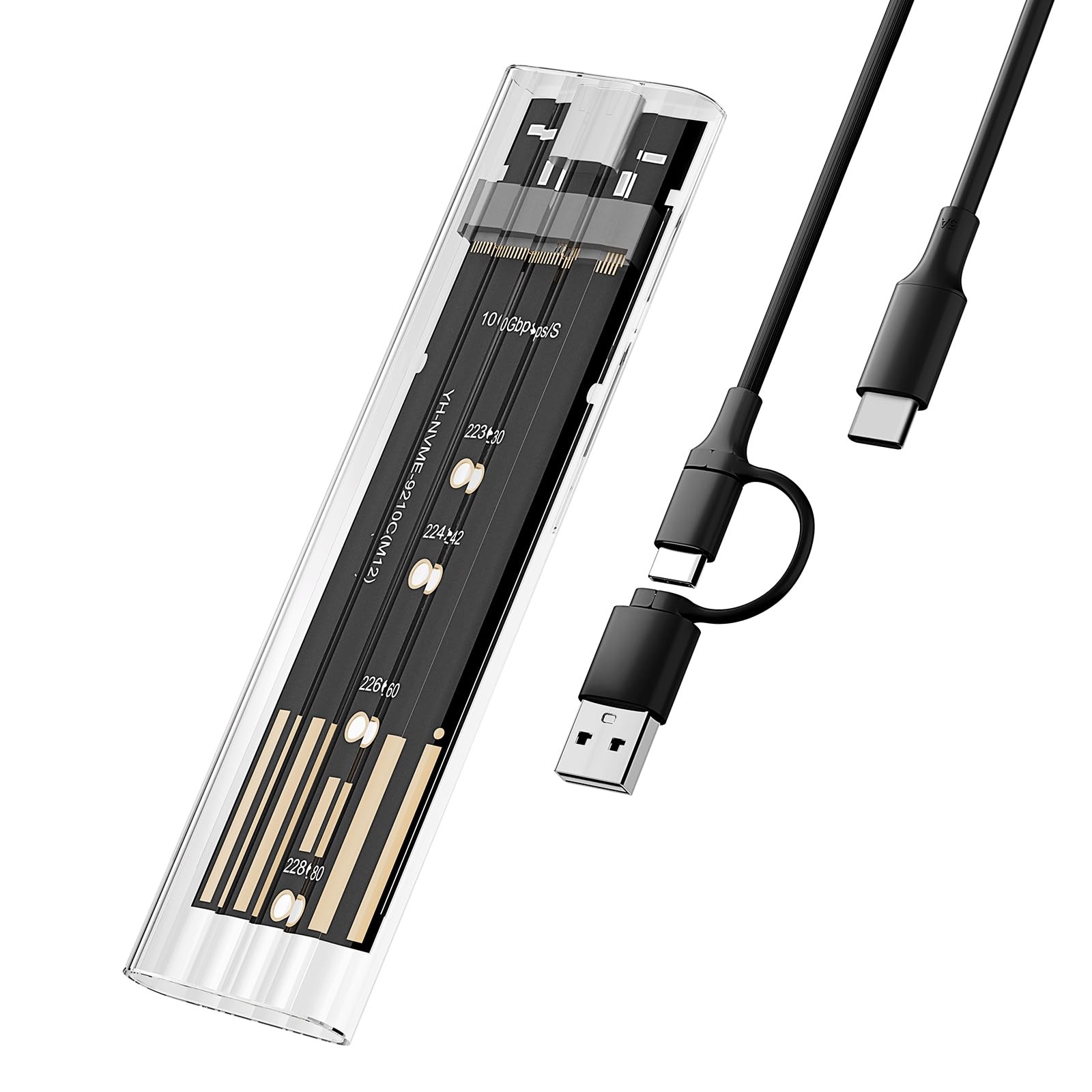 M.2 NVMe SSD Enclosure, High-Speed to USB Enclosure with 3.2 Gen 2…
