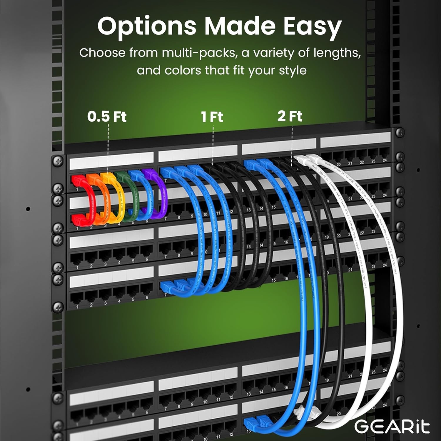 High-Speed 10-Pack Cat 6 Ethernet Cables – 10 ft Snagless Gold-Plated Connectors
