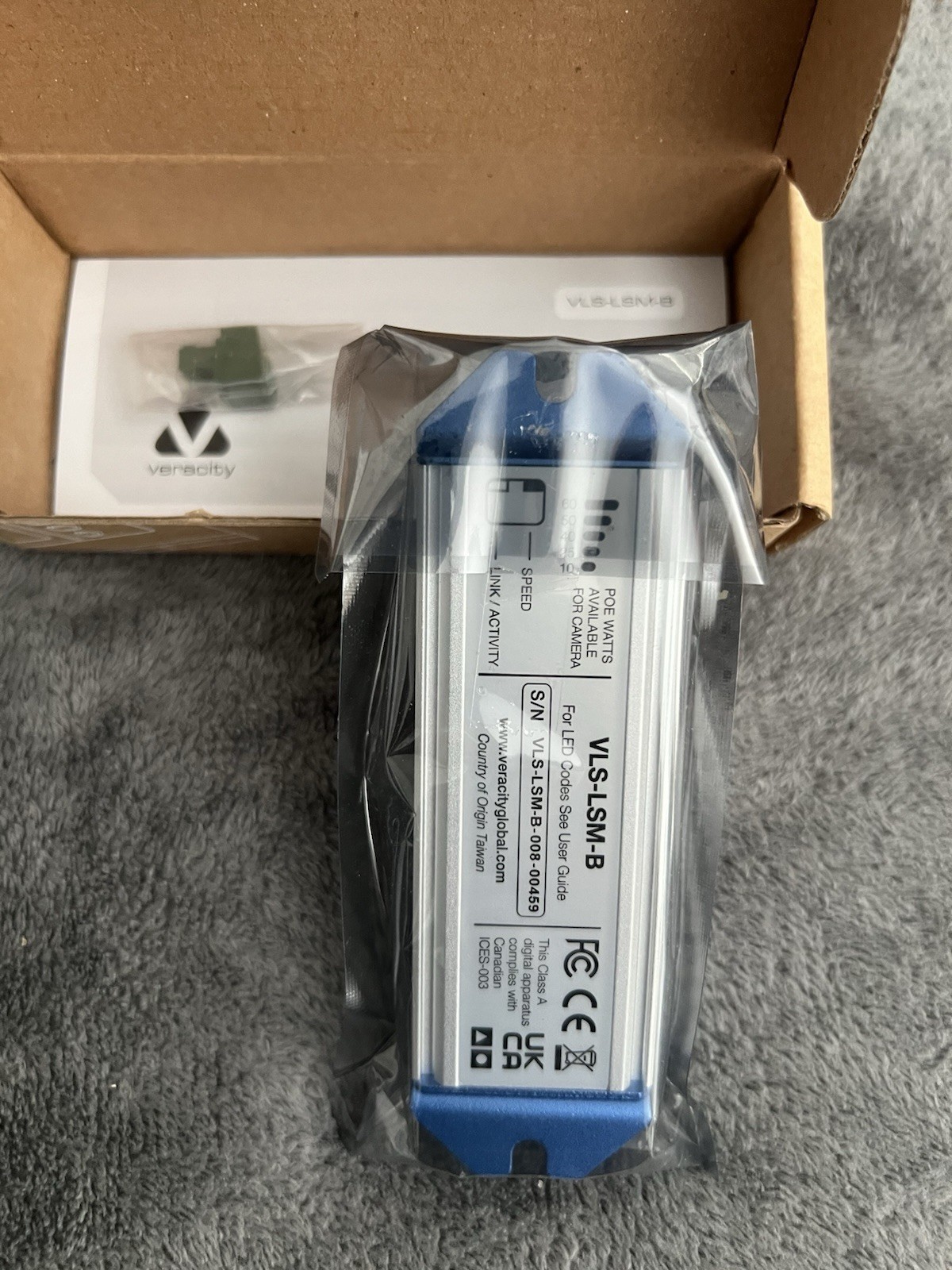 Veracity Longspan Max VLS-LSM-B Long Range Ethernet with Hi-POE – NEW