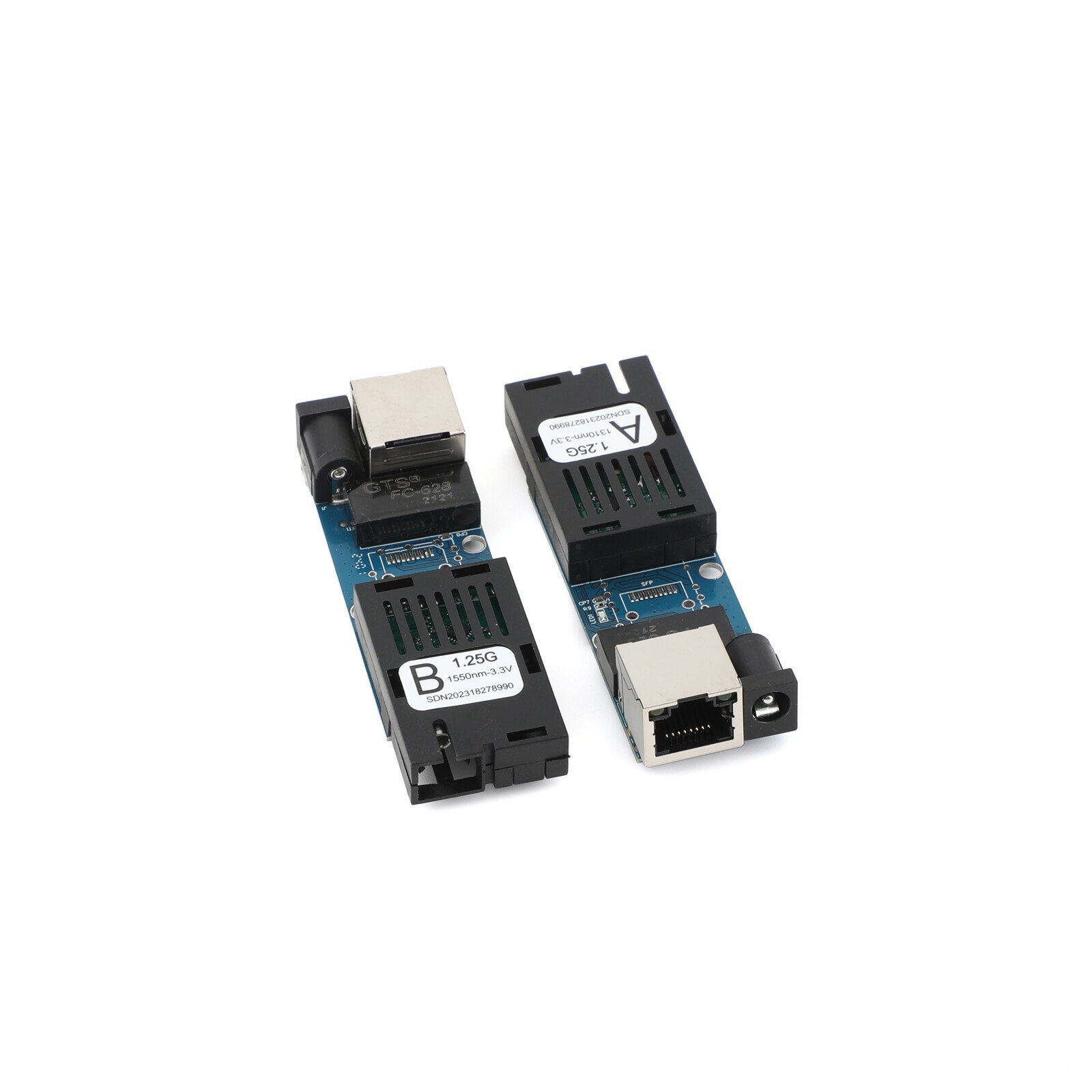 A Pair Gigabit Ethernet Media Converter Fiber Optic SC Port Singlemode 3Km 1.25G