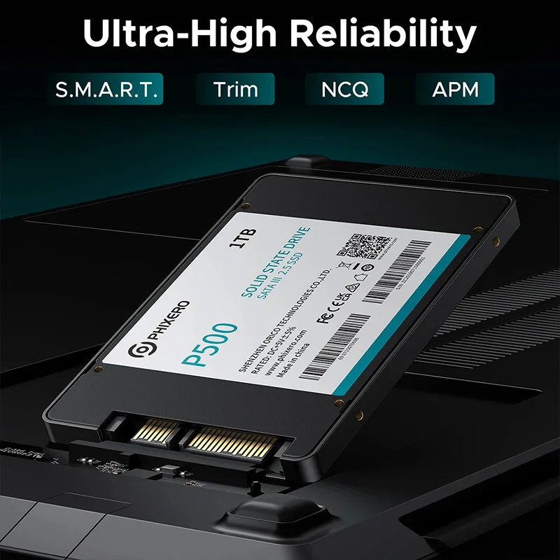 PHIXERO 128GB SATA SSD 3D NAND Internal SSD 2.5 Inch SATA III UP To 550MB/s