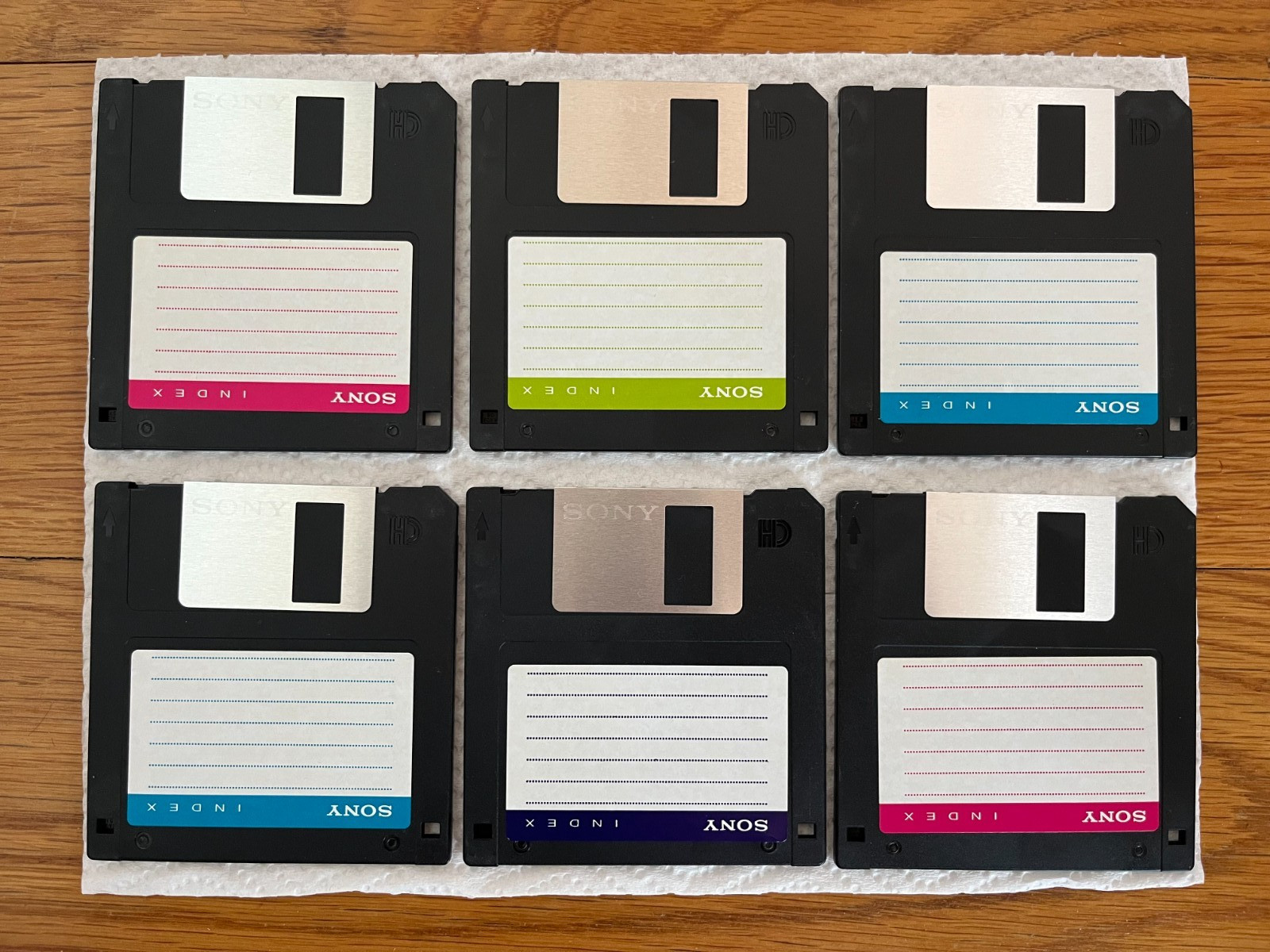 Lot of 6 Vintage Sony Blank (Never Used) Floppy Disks 3.5″