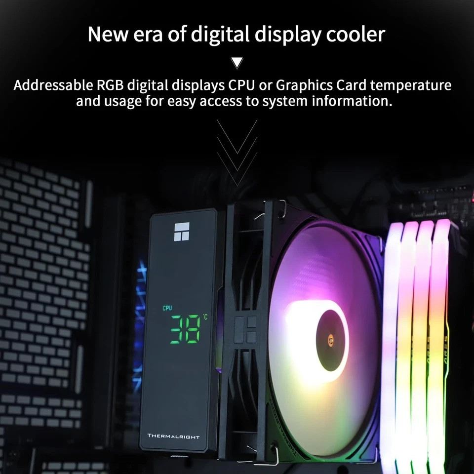 Thermalright Assassin X 120R Digital ARGB Black CPU Cooler,