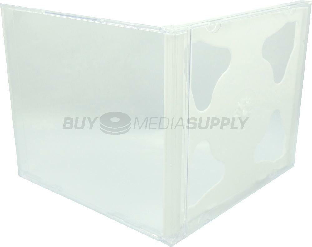 10.4mm Standard White Color Double 2 Discs CD Jewel Case Lot