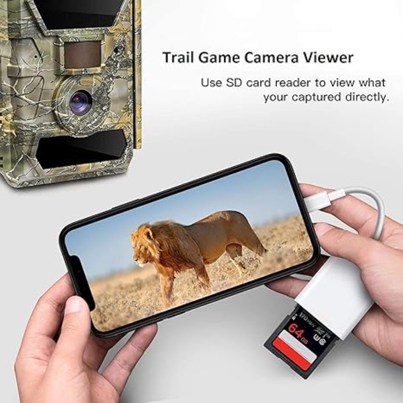 2in1 Micro SD/TF Dual Slot Memory Card Reader for iPhone iPad Camera Adapter Lot