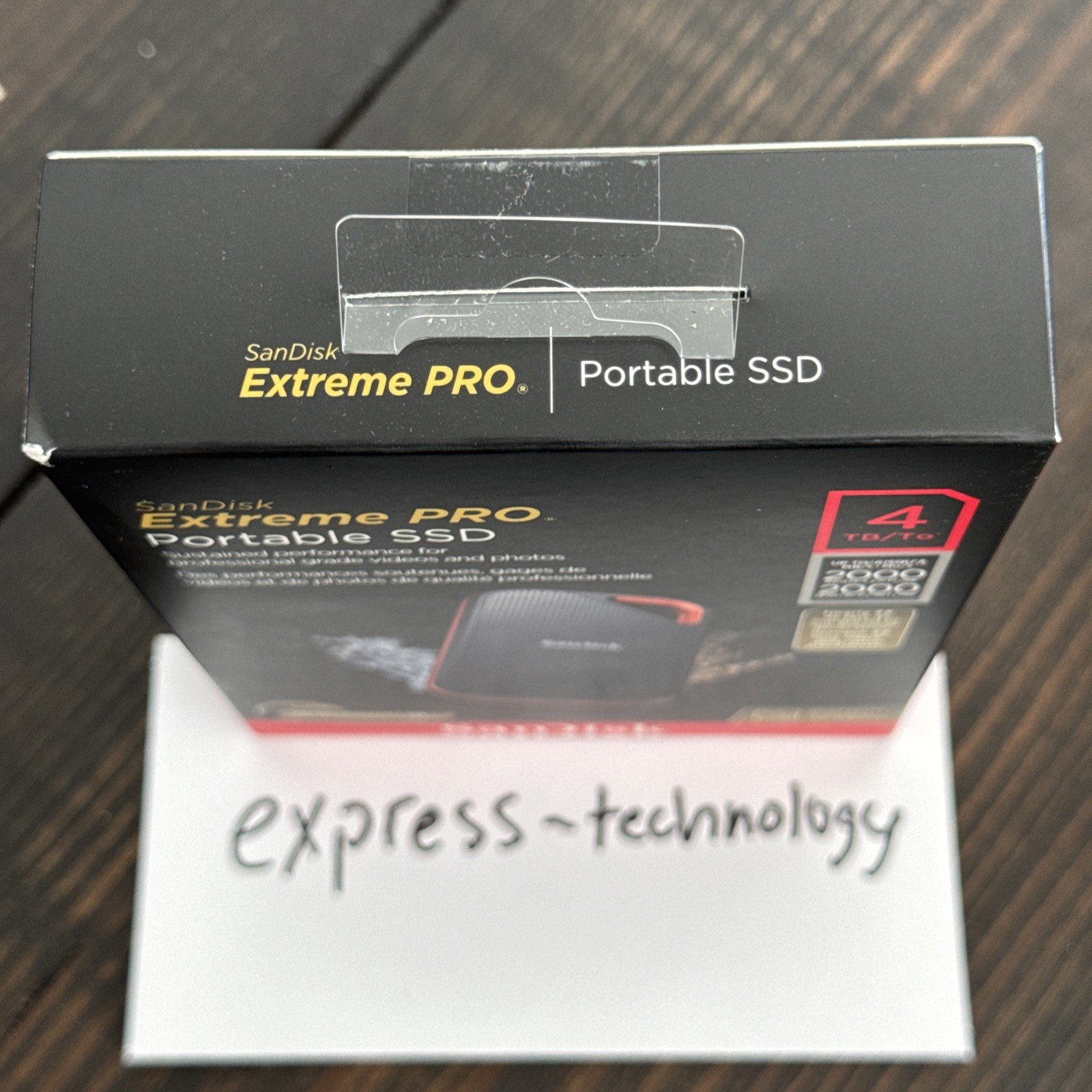SanDisk Extreme PRO Portable SSD 4TB USB-C Water & Dust Resistant 2000MB