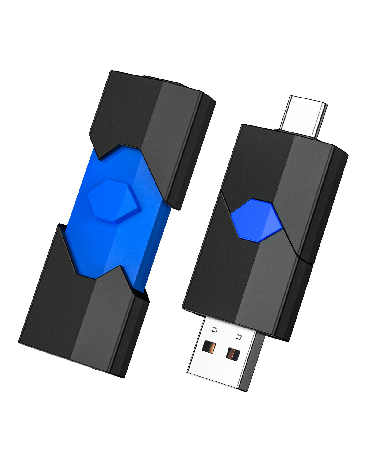 Kootion 32GB 64GB 128GB Retractable Type-C Flash Drive Memory Stick For Phone PC