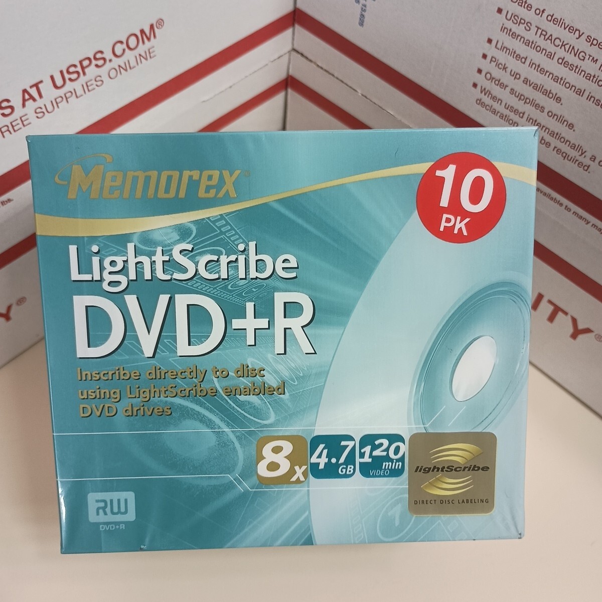Memorex 10 Pack Lightscribe DVD+R Direct Disc Labeling New 120 Minutes
