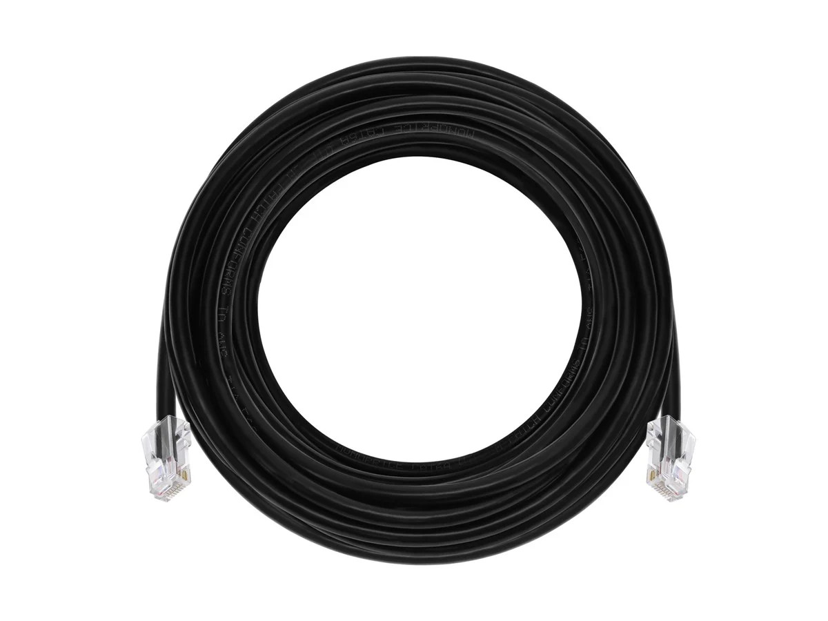 Monoprice Cat6A Patch Cable 30ft Black 26AWG 10G RJ45 Non-Booted Ethernet Cord