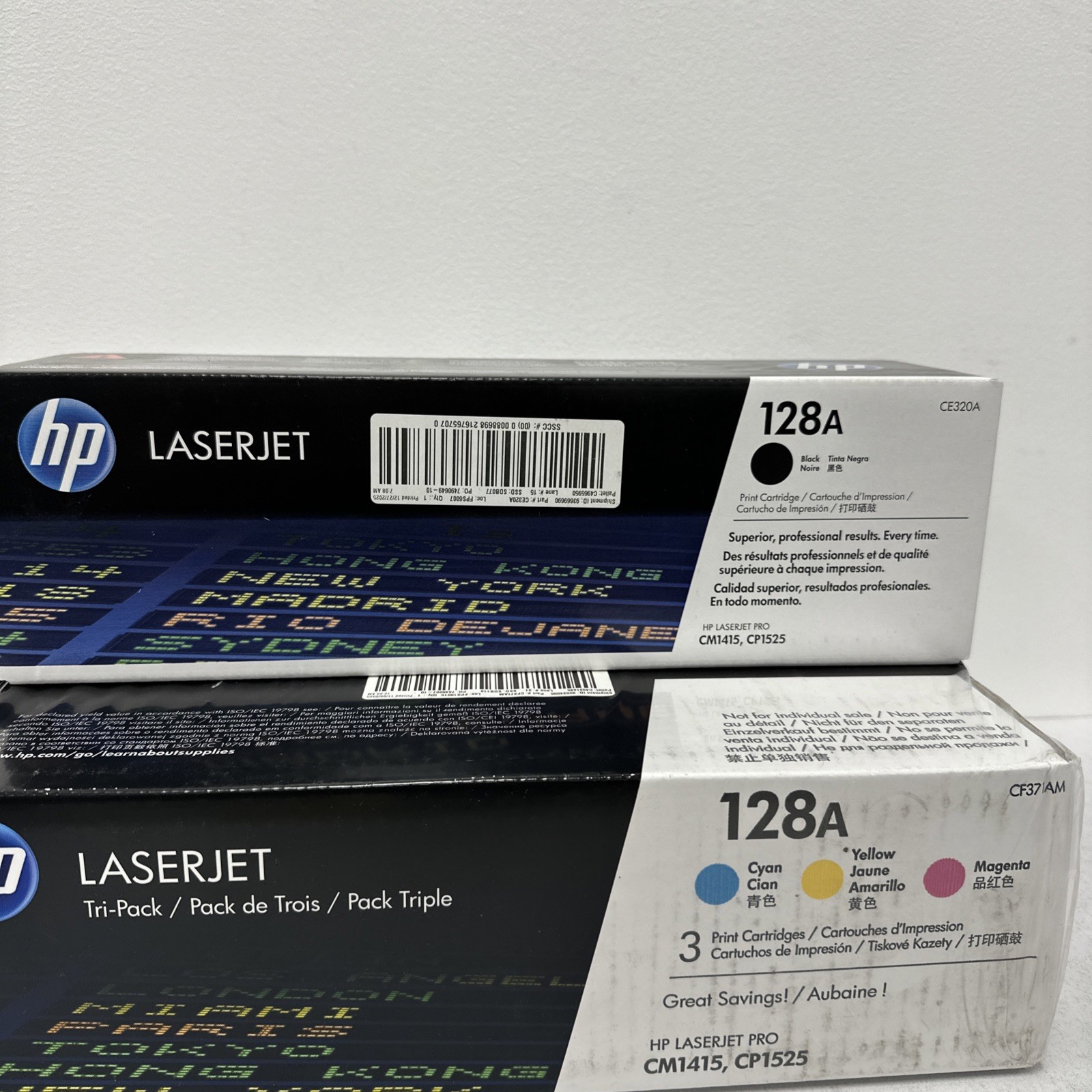 HP 128A – Black + Tri Color Set – C/M/Y/B Toner LaserJet (CE320A-CE323A)