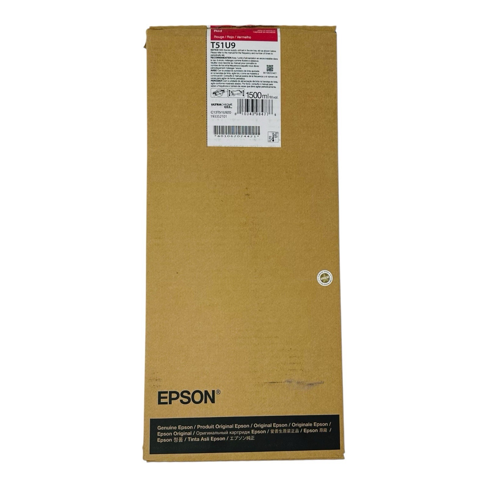Genuine Epson T51U9 Red Ultrachrome GS3 Ink Pack 1500ml Exp 11/2027