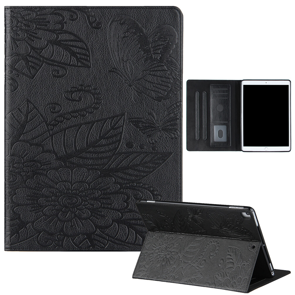 For Apple iPad 10.2″ 9th 8th 7th Generation Mini Flower Embossed TPU Case Cover