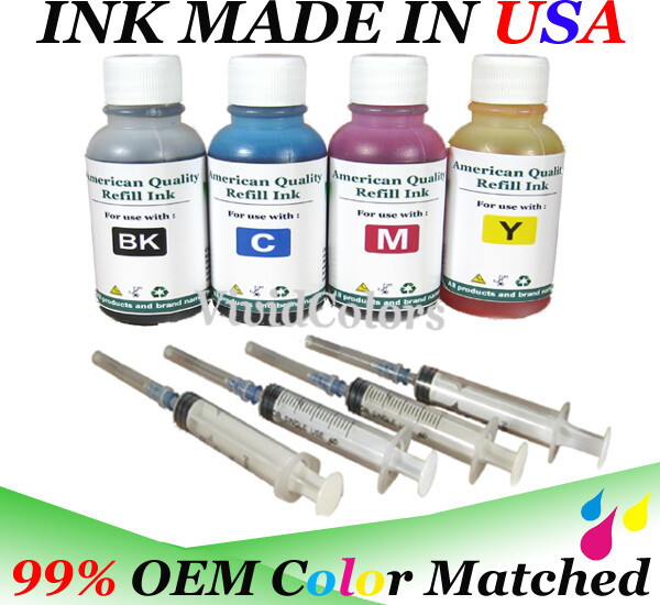 Vivid Colors Ink Refill Kit for HP 60 61 62 63 64 65 67 901 300 121XL Cartridge