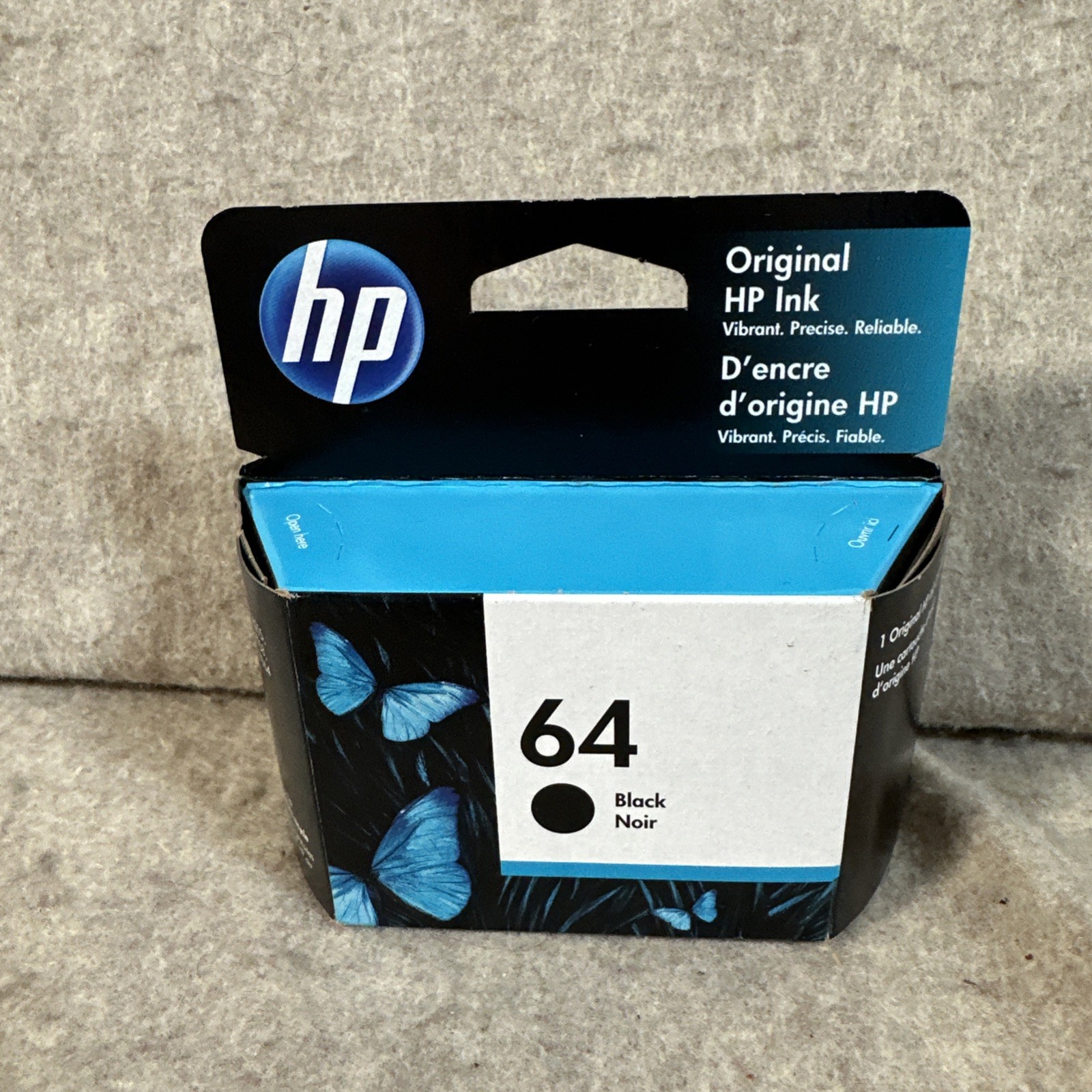 HP 64 Black Ink Cartridge Original OEM Genuine N9J90AN Sealed EXP MAR 2023