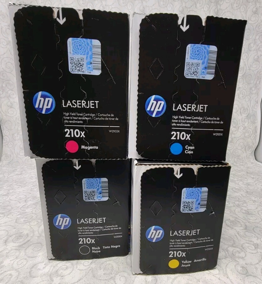 HP 210X Yellow, Cyan, Magenta, Black – W2100X, W2101X,W2103X,W2102X – Set of 4