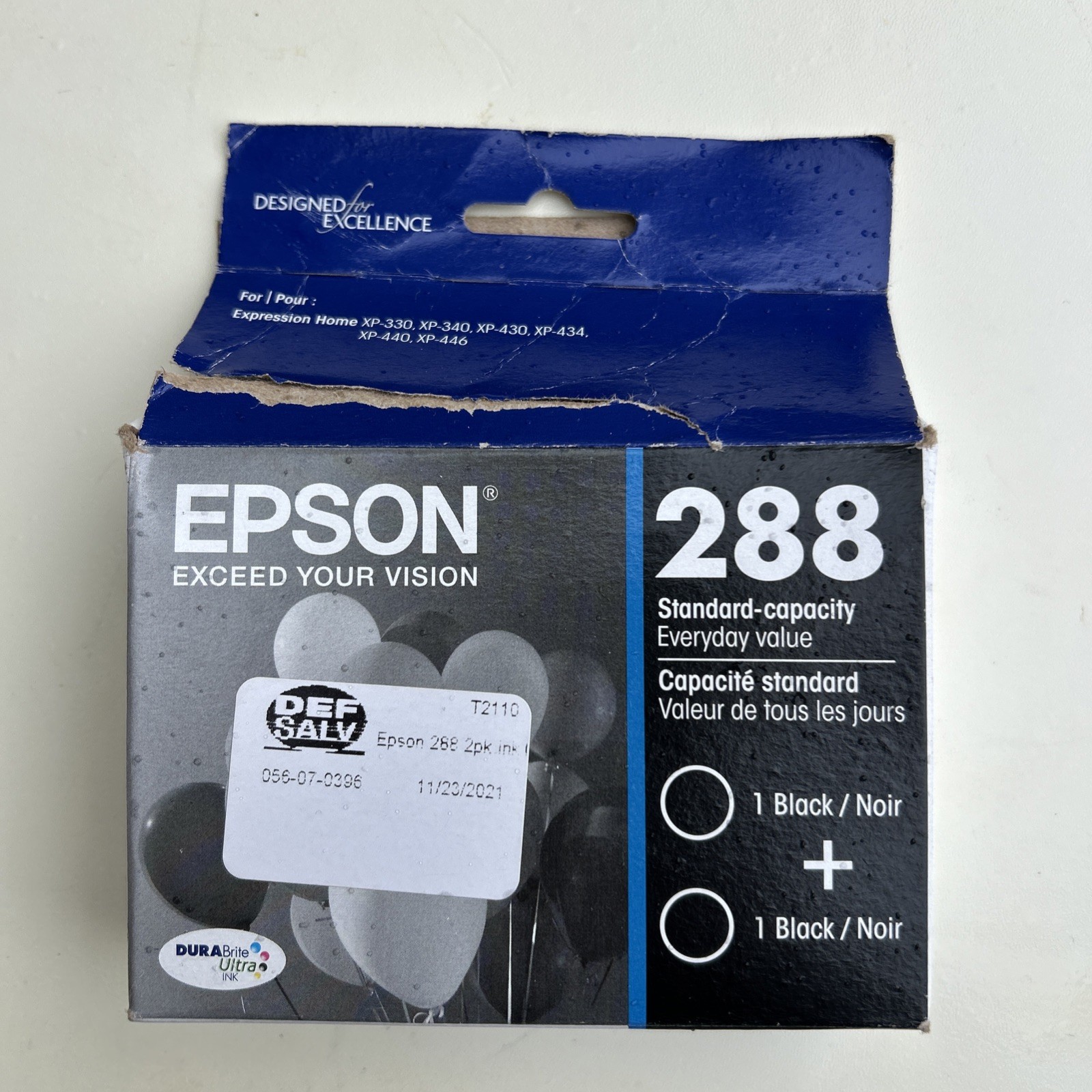 Epson 288 Ink Cartridge – Black (T288120-D2) EXP 05/2024 Sealed