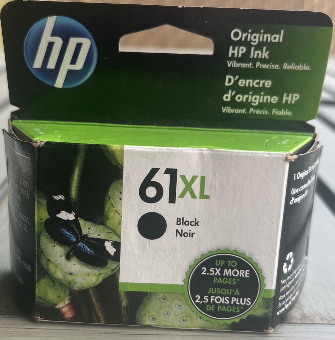 Genuine HP 61XL Black Ink Cartridge Malaysia MAR 2024 New Sealed