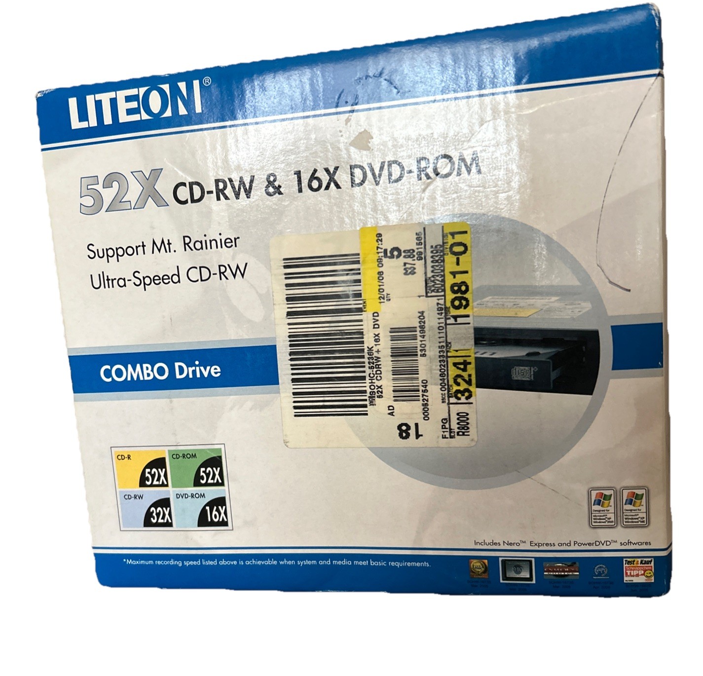 LITEON Combo Drive 52X CD-RW & 16x DVD-ROM 52x32x52x NEW Open Box