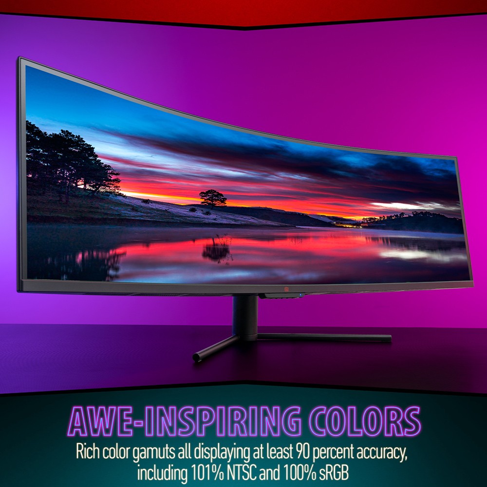 Deco Gear 49″ Curved Ultrawide 5K Monitor, 5120×1440 DQHD, 120Hz, 101% NTSC, 100