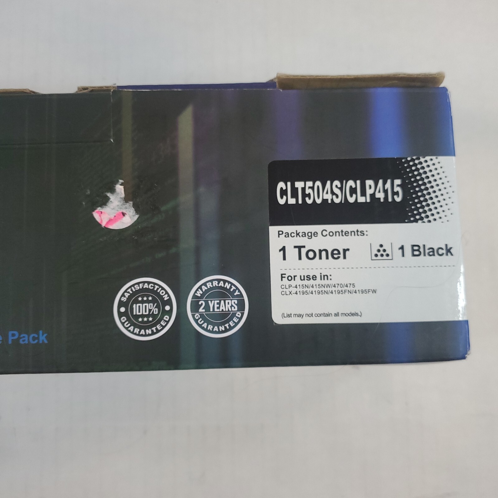 E-Z Ink Compatible Ink Toner Cartridge Replacement CLT504S CLP415 CLX-4195 BLACK