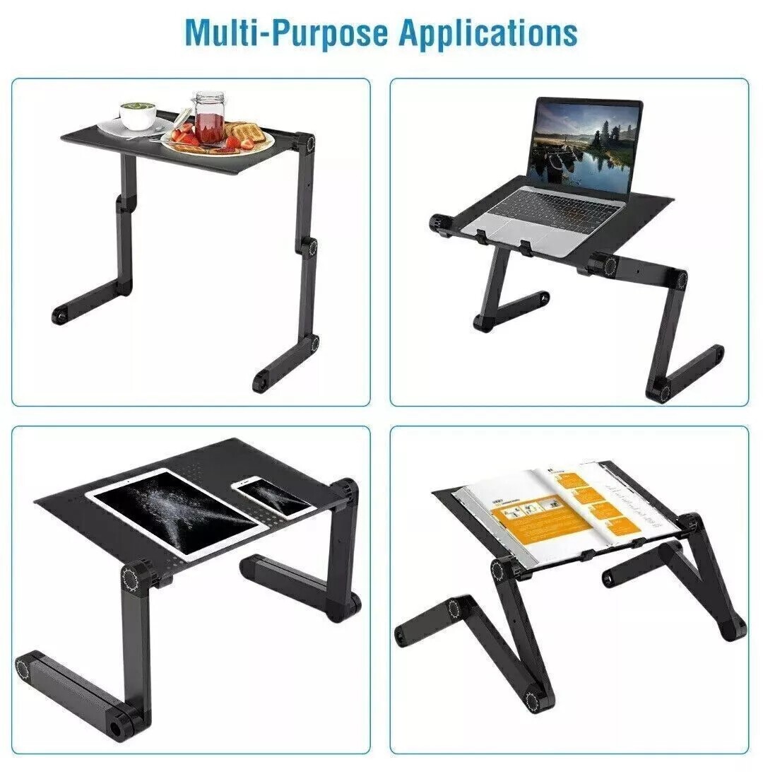 360° Adjustable Laptop Table Stand Lap Sofa Bed Tray Foldable PC Notebook Desk