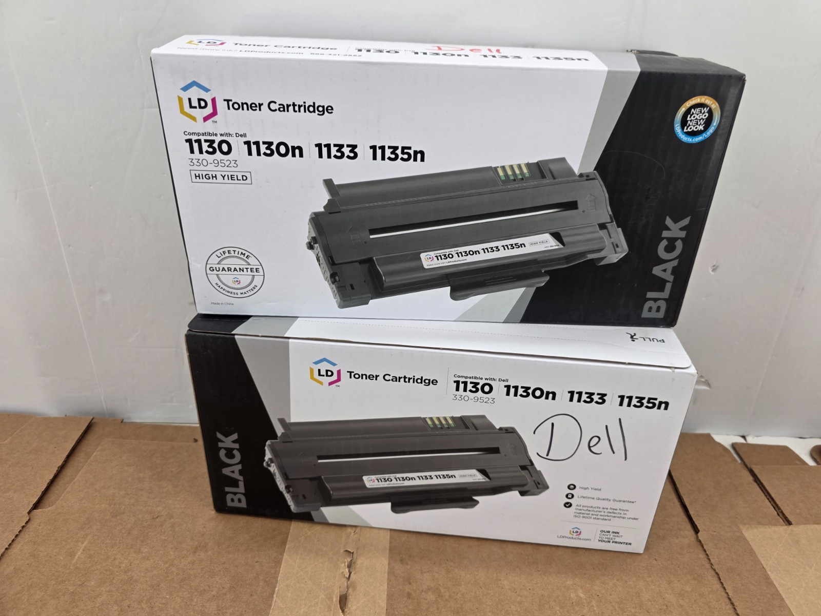 2 Pack Black 330-9523 Toner Cartridge Compatible With Dell 1130 1130N 1133 1135N