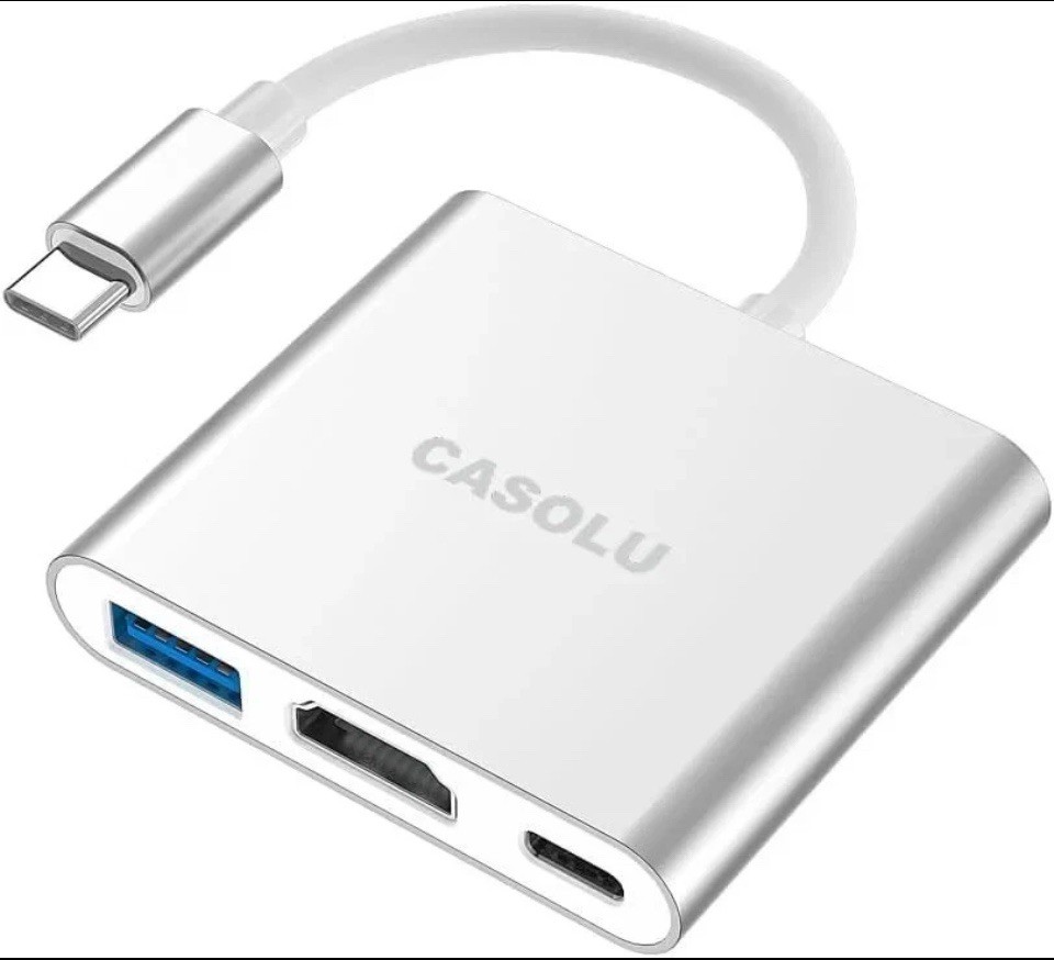 USB C to HDMI Adapter, 4K HDMI to USB-C Adapter with 60W PD & USB 3.0 Port Multi