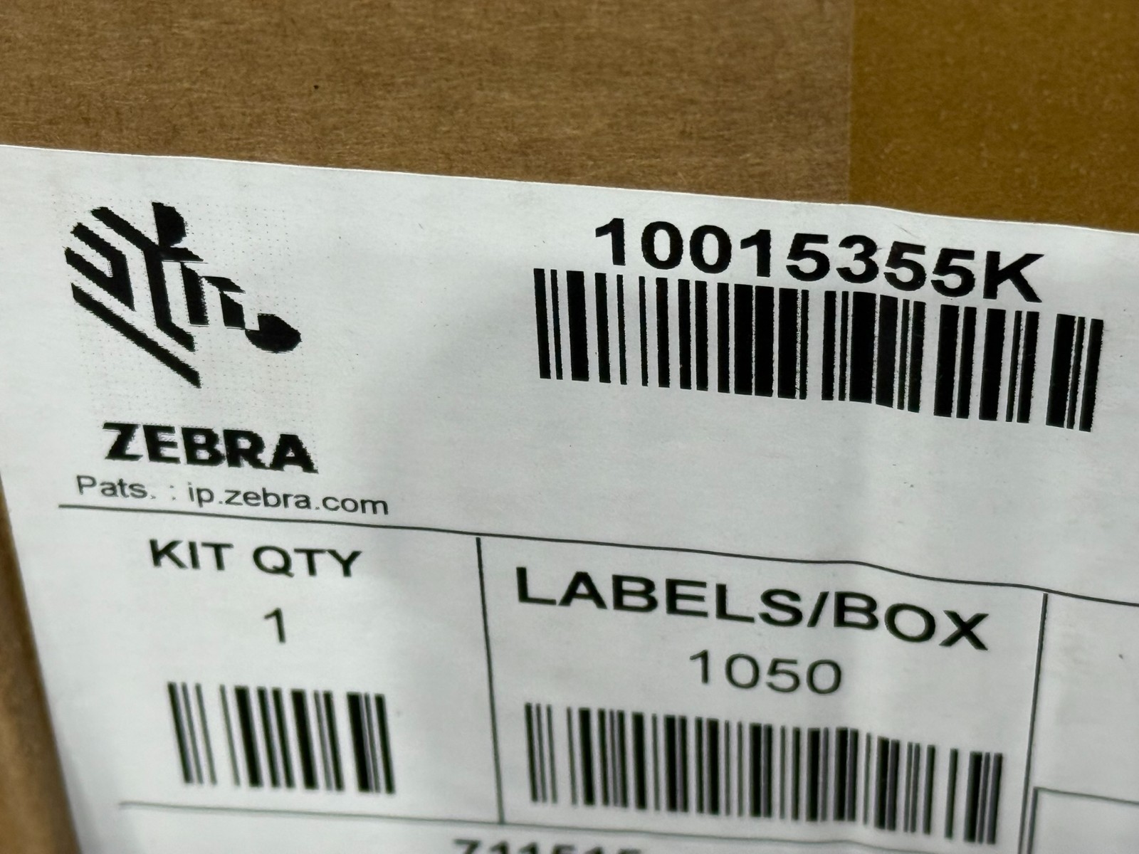 (Lot of 1050) ZEBRA 10015355K Z-Band Ultrasoft Wristband 6-Packs Total NEW