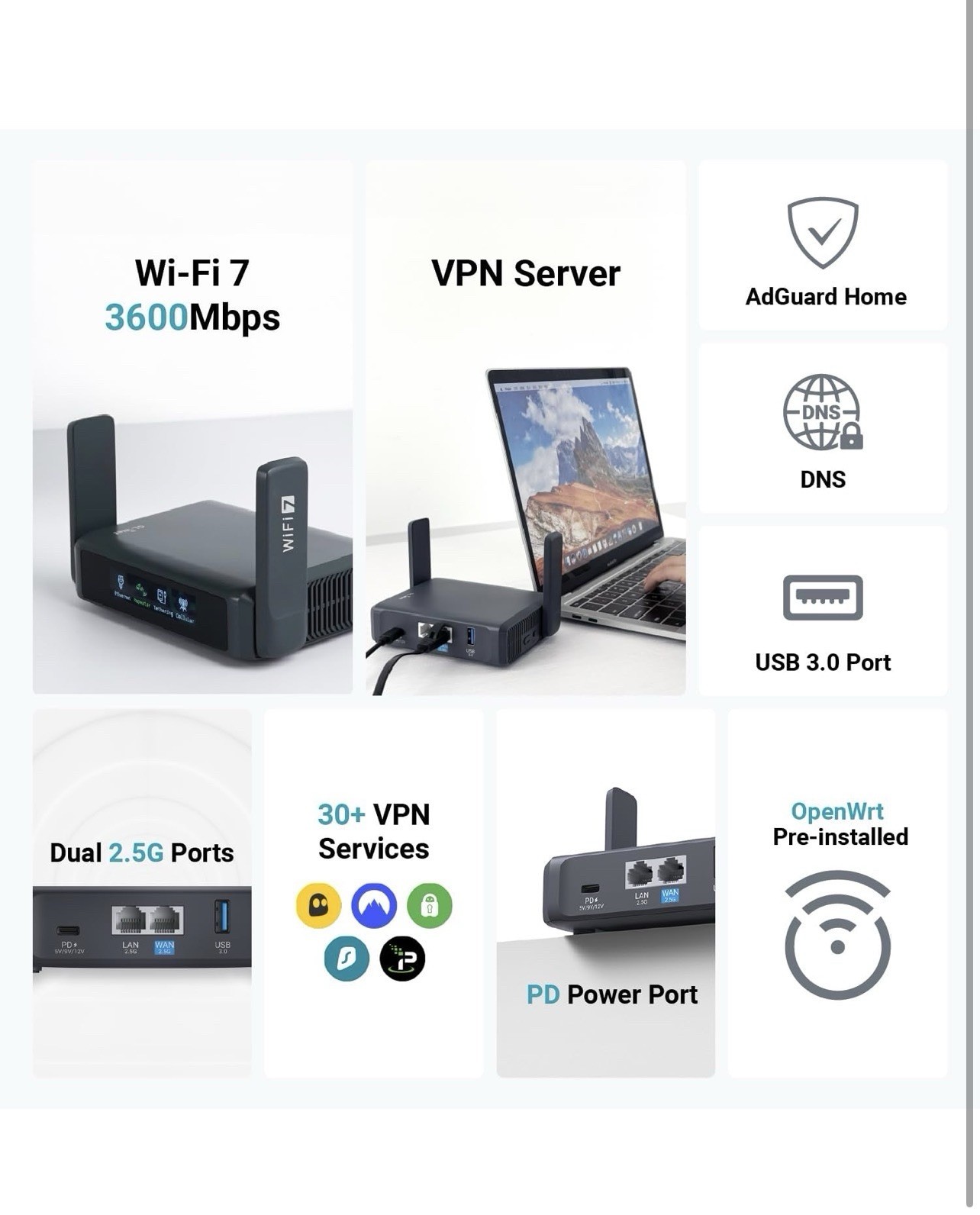 GL.iNet GL-BE3600 (Slate 7) Portable Travel Router, Pocket Dual-Band Wi-Fi 7, 2.