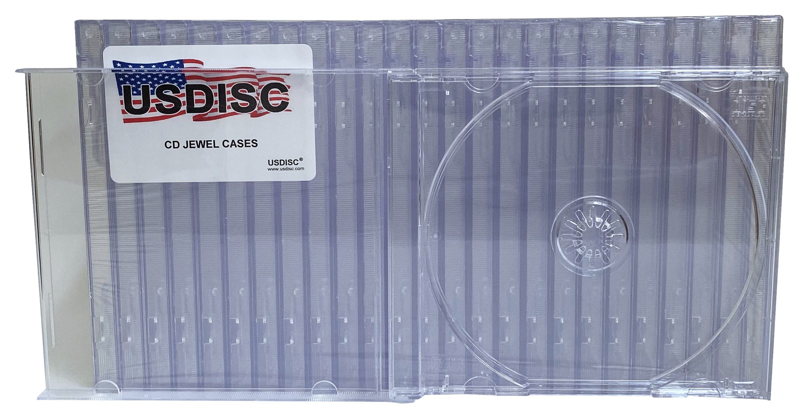400 USDISC CD Jewel Cases Standard 10.4mm, Single 1 Disc (Clear) Lot