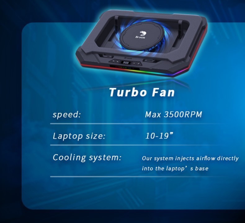 Saviortop Gaming Laptop Cooling Pad: High-Speed 3500 RPM Laptop Cooler, V.2026