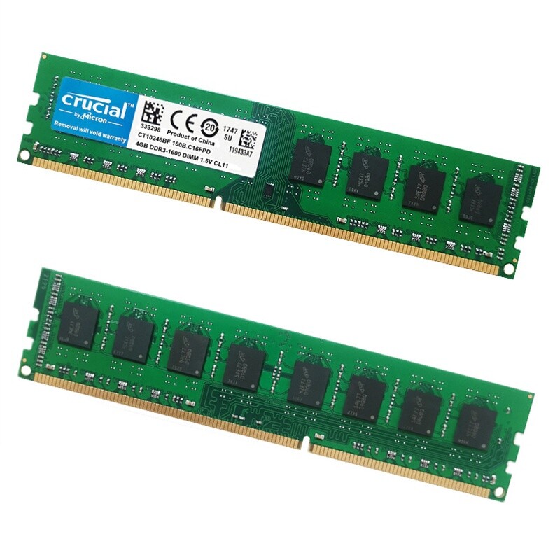 Crucial 16GB (2x 8GB) Kit DDR3 1600MHz PC3-12800 UDIMM Desktop 240-Pin CL11 RAM