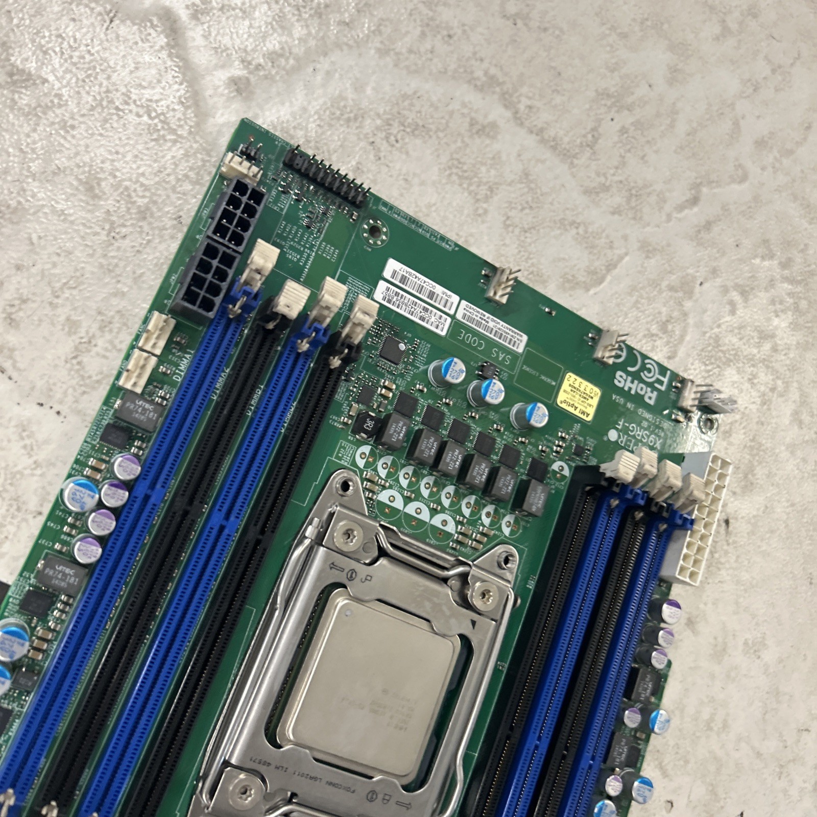 Supermicro X9SRG-F SINGLE SOCKET R LGA 2011 Motherboard w/ Intel Xeon E5-1650V2