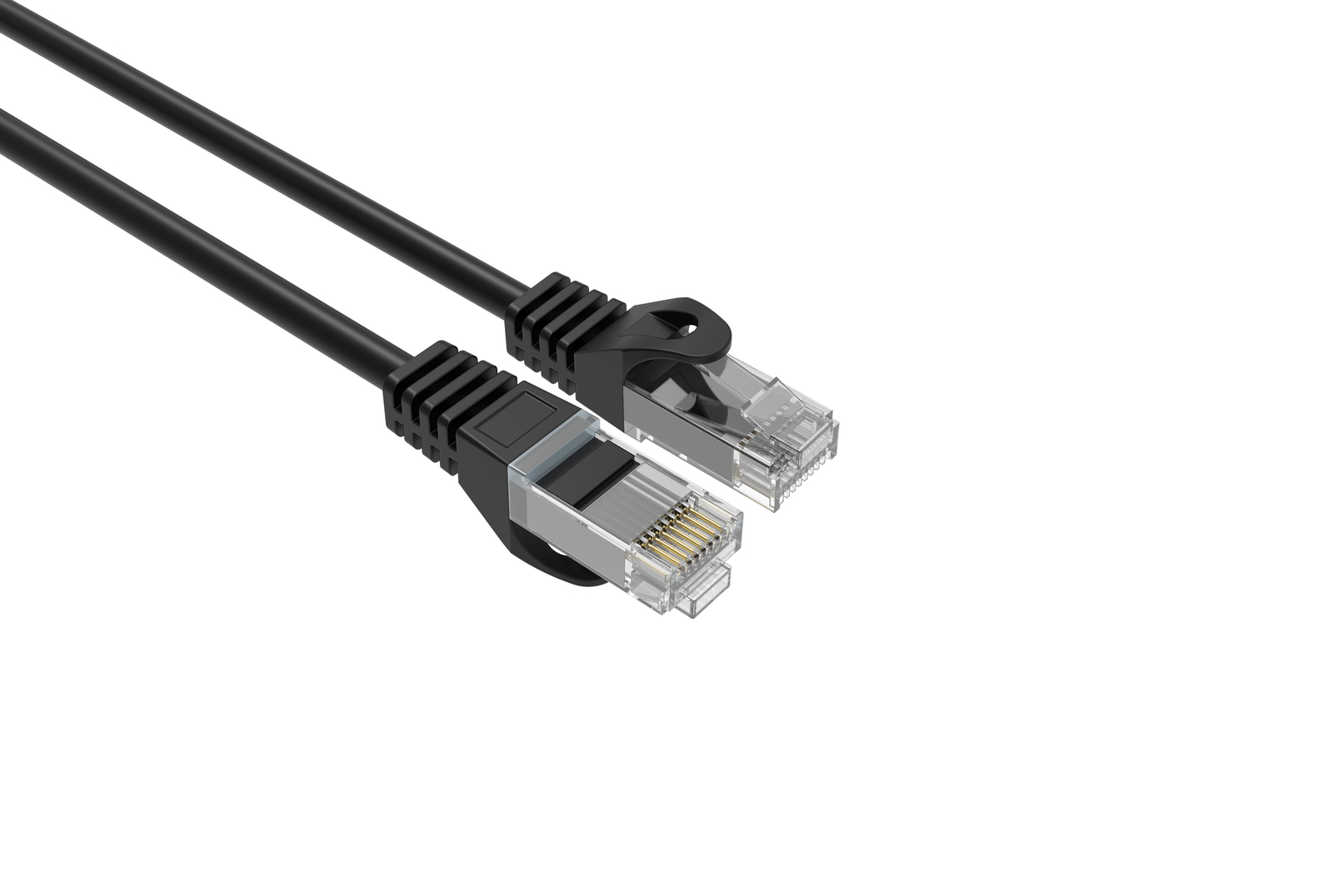 CAT6 Slim Ethernet Patch Cable Black 28AWG 1FT 50 PACK