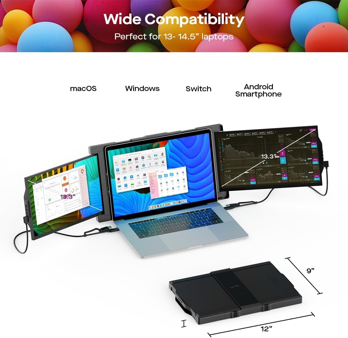 Mobile Pixels MPTRIO2-RB 13.3″ Trio Portable Monitor – Certified Refurbished