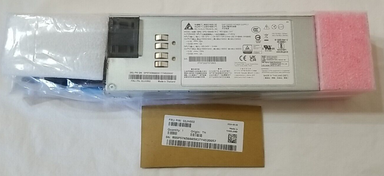 Delta Electronics DPS-1600AB-18C Switching Power Supply 1600W Max