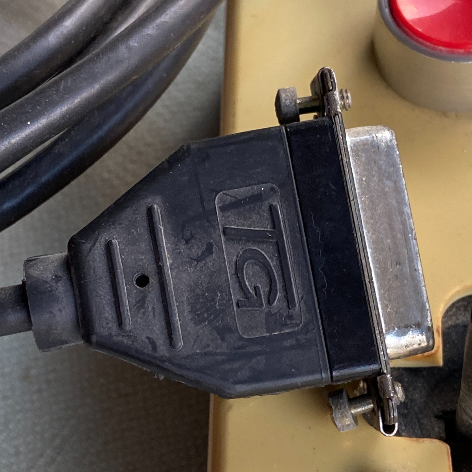 Vintage Computer Mouse Control ? Push Button Joystick Red Button TG AMP IBM ? PC