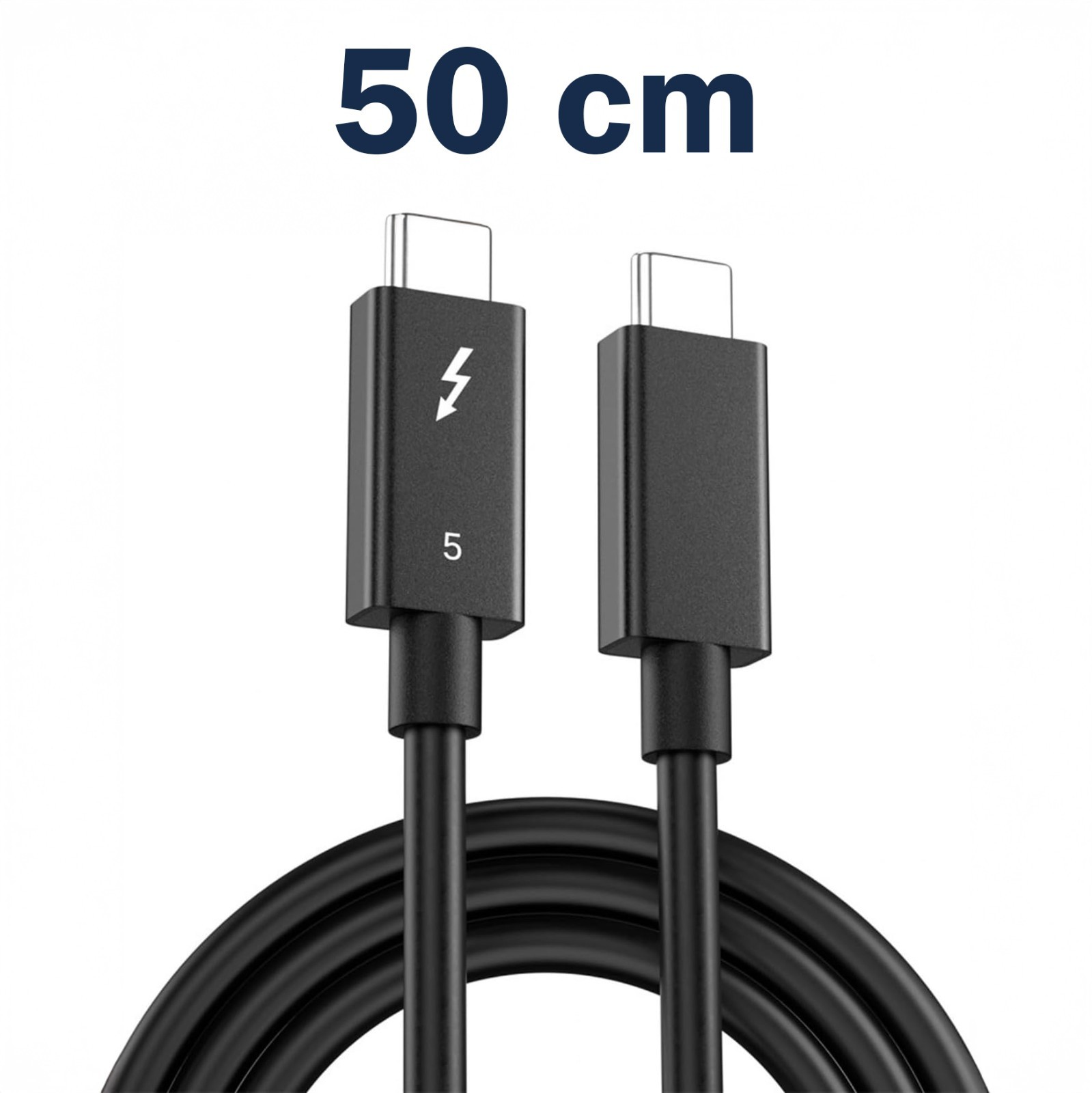 Thunderbolt 5 USB-C Cable 80Gbps 240W PD Fast Charge 16K UHD for MacBook/SSD