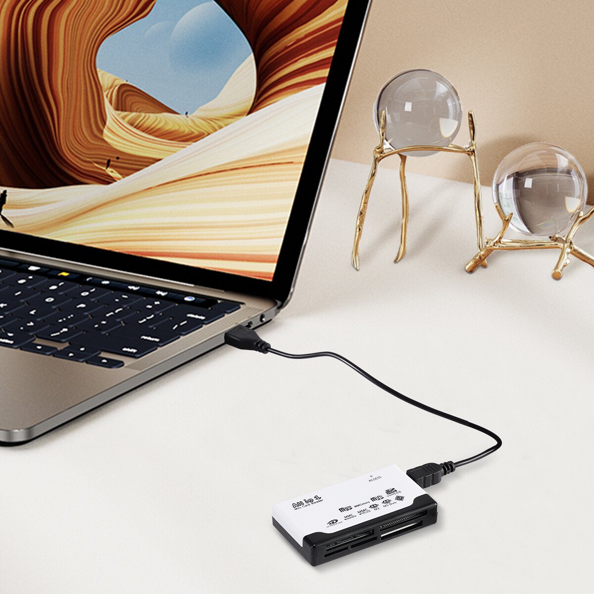 Multifunction Memory Card Reader For Micro SD, SD, XD, CF, M2, and MS, TF card