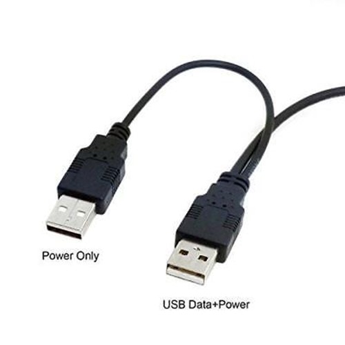 5x Dual USB 2.0 Male to Standard B Male Y Cable 80Cm for Printers Scanners NEW