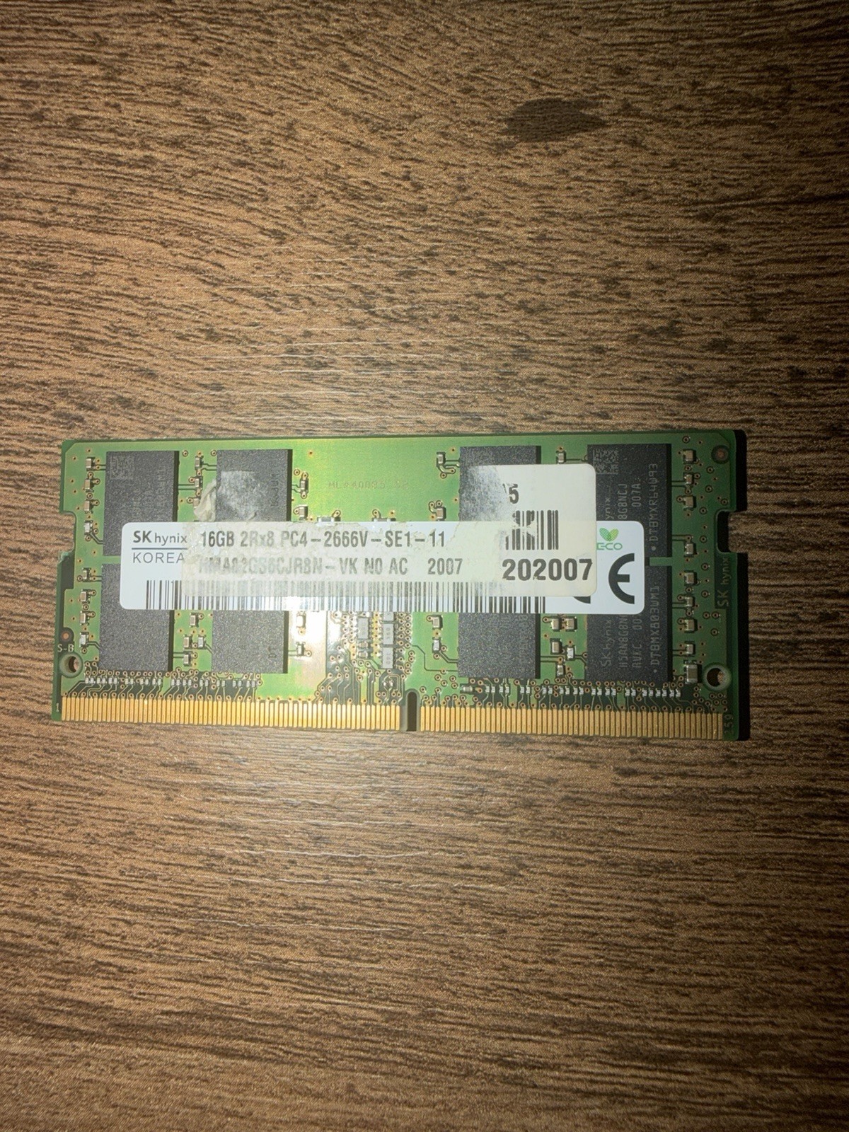 SK Hynix 16GB DDR4 2666MHz SODIMM Laptop RAM – HMA82GS6CJR8N-VK PC4-21300