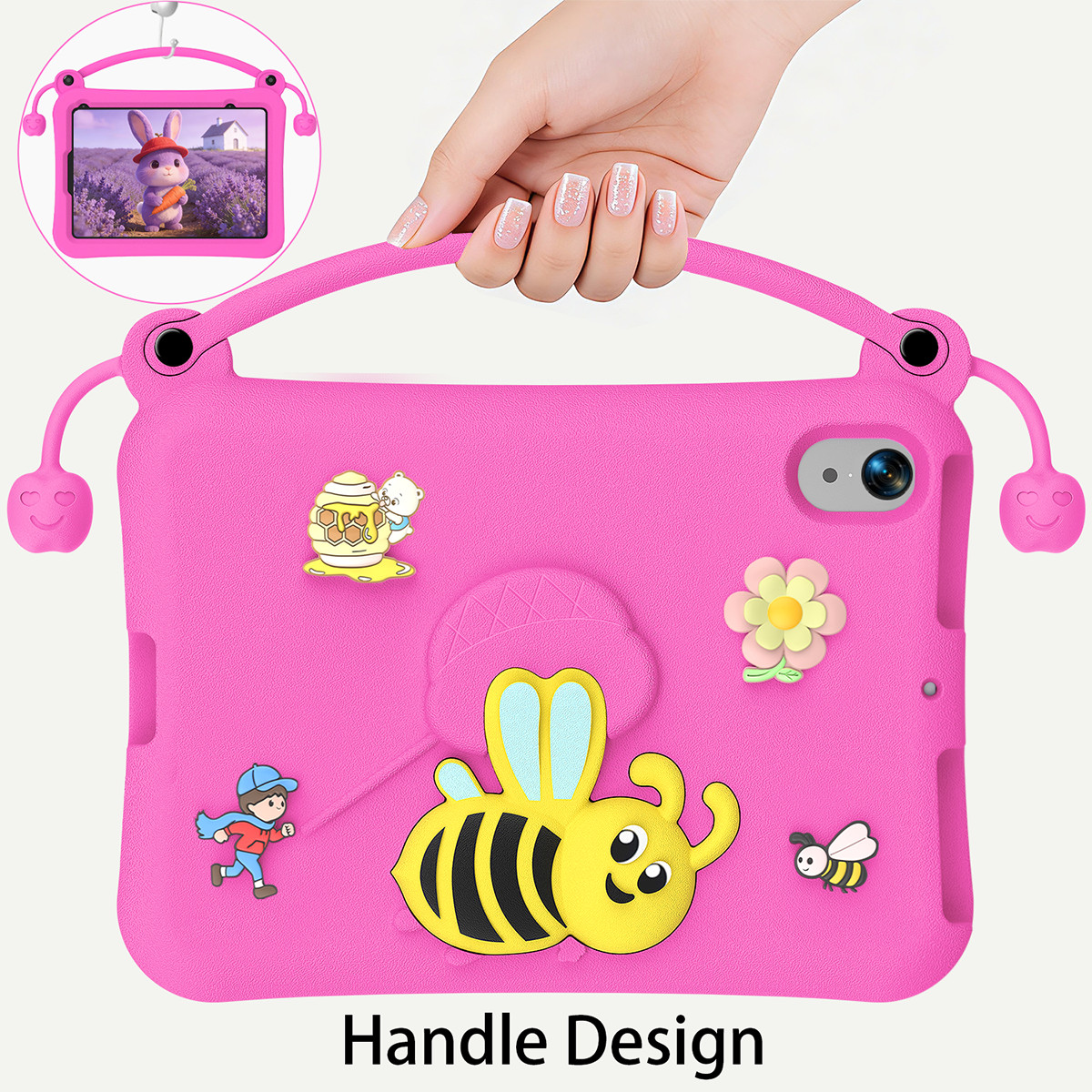 For Apple iPad Mini 7 (A17 Pro) 8.3 inch 2024 Kids Case Portable Stand Cover