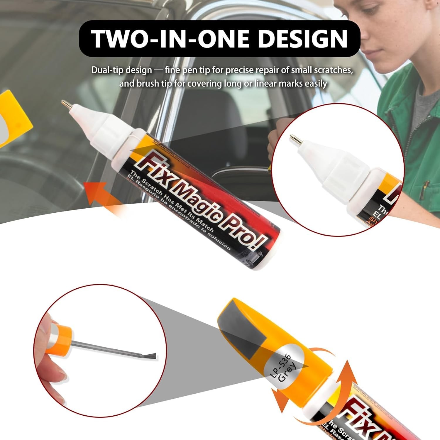 Touch Up Paint for Cars,2-in-1 Car Paint Scratch Repair Pen with Brush & Nib …