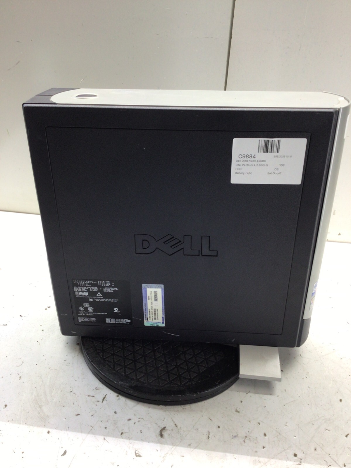 Dell Dimension 4600C Intel Pentium 4 2.66GHz 1GB NO HDD