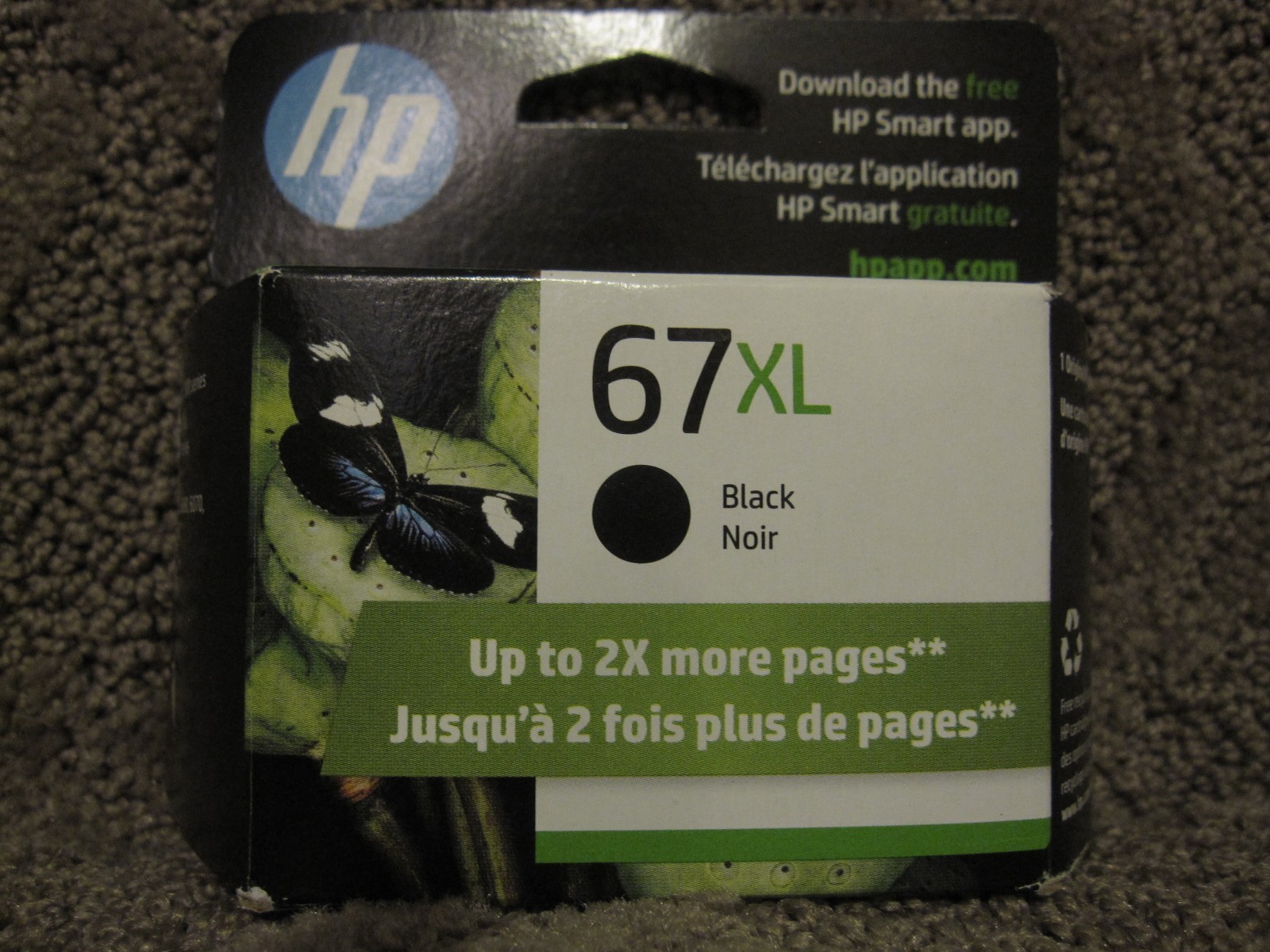 HP 3YM57AN Black Ink Cartridge Genuine OEM NEW # 67 67XL DEC/2026